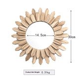 European-style Solid Wood Handmade Finish Hanging Mirror Homestay Hotel Entrance Decoration Hanging