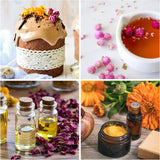 Dried Flowers, Natural Dried Flower Herbs Kit for Bath, Soap Making, Candle Making - 16 Bags Include Dried Lavender, Rose Petals, Jasmine Flower, Gomphrena Globosa (16 Bags)