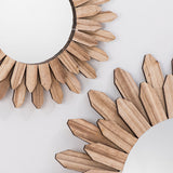 European-style Solid Wood Handmade Finish Hanging Mirror Homestay Hotel Entrance Decoration Hanging