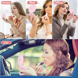 Travel Makeup Mirror With LED Light,  Magnifying Mirror With Light Perfect Wife Birthday Gift Ideas, 3.5 Inches 2 Side Compact Mirror Portable For Handbag, Purse, Pocket