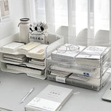 Desktop Storage Box Transparent Acrylic Desk Storage Rack